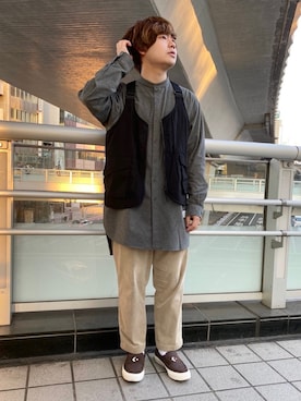 「NO COFFEE（ノーコーヒー）のアイテム」を使った、いしかわさん（メンズ・168cm）の冬コーディネート