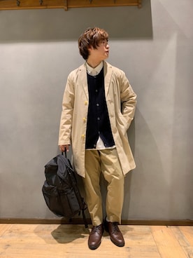 Global Work グローバルワークのチェスターコートコーディネート Zozotown