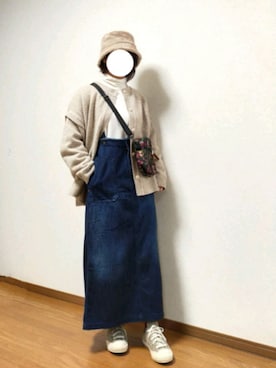 「e.r.g*（イーアールジー）のアイテム」を使った、のんくる🌼さん（レディース・154cm）の冬コーディネート