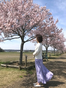 「inter-chaussures（インターショシュール）のアイテム」を使った、のんくる🌼さん（レディース・154cm）の春コーディネート