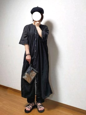 「アイテム（ハンチング/ベレー帽）」を使った、のんくる🌼さん（レディース・154cm）の夏コーディネート