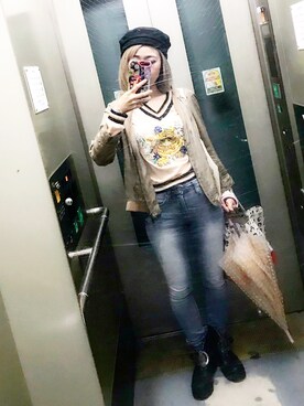 「UNIF（ユニフ）のアイテム（ブーツ）」を使った、yurさん（レディース・154cm）の夏コーディネート