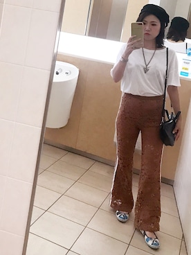 「UNIF（ユニフ）のアイテム（ハンチング/ベレー帽）」を使った、yurさん（レディース・154cm）の夏コーディネート
