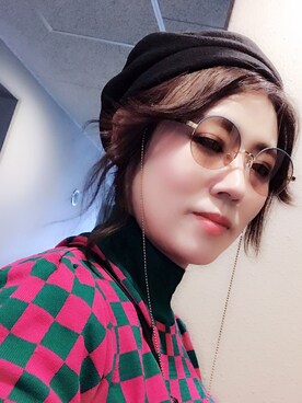 「UNIF（ユニフ）のアイテム（ハンチング/ベレー帽）」を使った、yurさん（レディース・154cm）の秋コーディネート