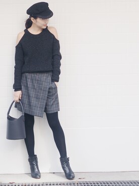 永田杏奈さん（レディース・158cm）の冬コーディネート