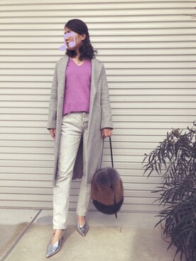 「Current/Elliott（カレントエリオット）のアイテム」を使った、IbuHayaさん（レディース・160cm）の春コーディネート