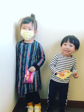 「F.O.KIDS（エフオーキッズ）のアイテム（ワンピース/ドレス）」を使った、IbuHayaさん（キッズ・100cm）の秋コーディネート