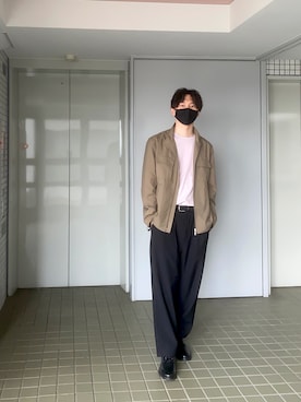 「COMME CA ISM（コムサイズム）のアイテム（ブルゾン）」を使った、M.Yamamotoさん（メンズ・173cm）の春コーディネート