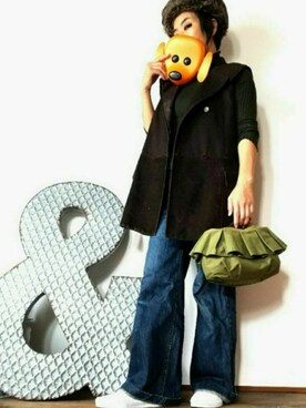 「alexanderwang（アレキサンダーワン）のアイテム（その他アウター）」を使った、Tamoさん（レディース・160cm）の秋コーディネート