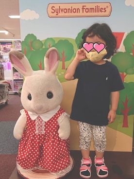「MIKI HOUSE（ミキハウス）のアイテム（サンダル）」を使った、39さん（キッズ・90cm）の夏コーディネート