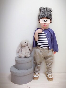 実果さん(キッズ・80cm)の秋コーディネート