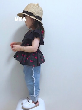 「2歳3ヶ月」｜「アイテム（その他）」を使った、実果さん（キッズ・90cm）の夏コーディネート