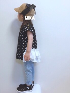 「2歳3ヶ月」｜「アイテム（その他）」を使った、実果さん（キッズ・90cm）の夏コーディネート