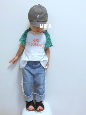 実果さん（キッズ・90cm）の夏コーディネート