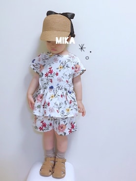 「2歳3ヶ月」｜「アイテム（レッグウェア）」を使った、実果さん（キッズ・90cm）の春コーディネート