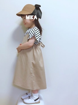 「2歳3ヶ月」｜「アイテム（レッグウェア）」を使った、実果さん（キッズ・90cm）の春コーディネート