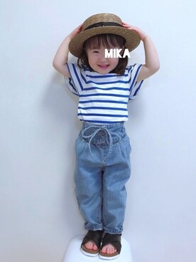 「2歳3ヶ月」｜「アイテム（その他）」を使った、実果さん（キッズ・90cm）の春コーディネート