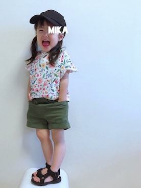 「ショーパン」｜「アイテム（その他）」を使った、実果さん（キッズ・90cm）の夏コーディネート