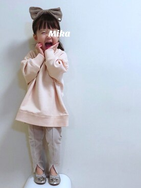 「2歳10ヶ月」｜「アイテム（その他）」を使った、実果さん（キッズ・90cm）の冬コーディネート