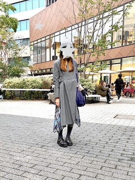 「ニットキャップ」｜「アイテム（その他シューズ）」を使った、アオハルさん（レディース・163cm）の秋コーディネート