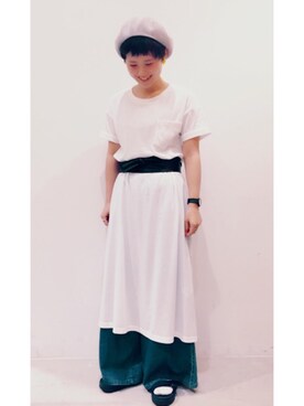 「SEVENDAYS=SUNDAY（セブンデイズサンデイ）のアイテム（ワンピース）」を使った、うっちーさん（レディース・152cm）の夏コーディネート