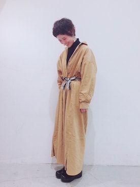 「SEVENDAYS=SUNDAY（セブンデイズサンデイ）のアイテム（ワンピース）」を使った、うっちーさん（レディース・152cm）の秋コーディネート