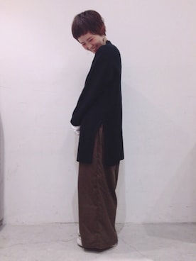 「SEVENDAYS=SUNDAY（セブンデイズサンデイ）のアイテム（チュニック）」を使った、うっちーさん（レディース・152cm）の冬コーディネート