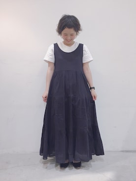 「SEVENDAYS=SUNDAY（セブンデイズサンデイ）のアイテム（ワンピース）」を使った、うっちーさん（レディース・152cm）の春コーディネート