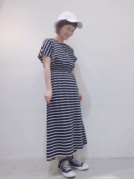 「SEVENDAYS=SUNDAY（セブンデイズサンデイ）のアイテム（帽子）」を使った、うっちーさん（レディース・152cm）の春コーディネート