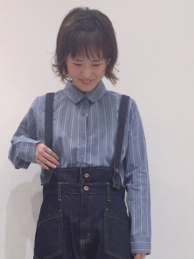 「SEVENDAYS=SUNDAY（セブンデイズサンデイ）のアイテム（オールインワン・サロペット）」を使った、うっちーさん（レディース・152cm）の夏コーディネート