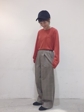 「SEVENDAYS=SUNDAY（セブンデイズサンデイ）のアイテム（帽子）」を使った、うっちーさん（レディース・152cm）の夏コーディネート