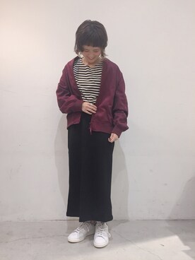 「SEVENDAYS=SUNDAY（セブンデイズサンデイ）のアイテム（スニーカー）」を使った、うっちーさん（レディース・152cm）の秋コーディネート