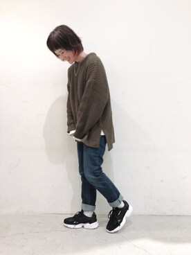 「SEVENDAYS=SUNDAY（セブンデイズサンデイ）のアイテム（スニーカー）」を使った、うっちーさん（レディース・152cm）の秋コーディネート