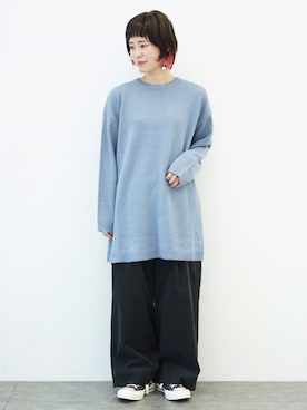 「SEVENDAYS=SUNDAY（セブンデイズサンデイ）のアイテム（チュニック）」を使った、うっちーさん（レディース・152cm）の秋コーディネート