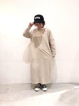 「SEVENDAYS=SUNDAY（セブンデイズサンデイ）のアイテム（キャップ）」を使った、うっちーさん（レディース・152cm）の冬コーディネート