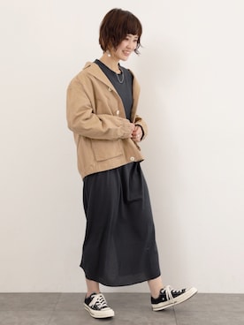 「SEVENDAYS=SUNDAY（セブンデイズサンデイ）のアイテム（ブルゾン）」を使った、うっちーさん（レディース・152cm）の冬コーディネート