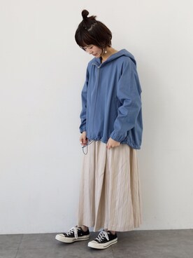 「SEVENDAYS=SUNDAY（セブンデイズサンデイ）のアイテム（ブルゾン）」を使った、うっちーさん（レディース・152cm）の冬コーディネート