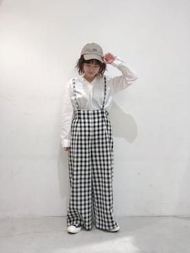 「SEVENDAYS=SUNDAY（セブンデイズサンデイ）のアイテム（キャップ）」を使った、うっちーさん（レディース・152cm）の春コーディネート