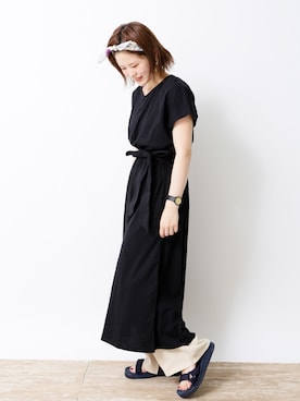 「SEVENDAYS=SUNDAY（セブンデイズサンデイ）のアイテム（ワンピース）」を使った、うっちーさん（レディース・152cm）の春コーディネート