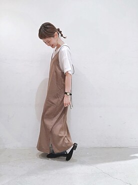 「SEVENDAYS=SUNDAY（セブンデイズサンデイ）のアイテム（ワンピース）」を使った、うっちーさん（レディース・152cm）の夏コーディネート