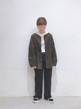 「SEVENDAYS=SUNDAY（セブンデイズサンデイ）のアイテム（ブルゾン）」を使った、うっちーさん（レディース・152cm）の秋コーディネート