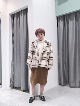 「SEVENDAYS=SUNDAY（セブンデイズサンデイ）のアイテム（その他アウター）」を使った、うっちーさん（レディース・152cm）の冬コーディネート