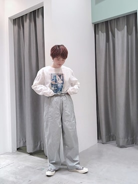 「シャーベットカラー」｜うっちーさん（レディース・152cm）の冬コーディネート