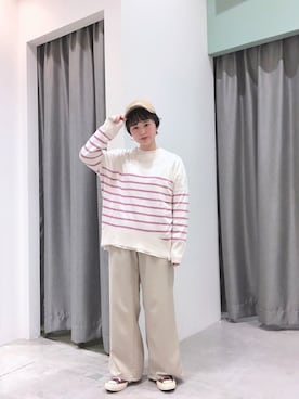 「SEVENDAYS=SUNDAY（セブンデイズサンデイ）のアイテム（キャップ）」を使った、うっちーさん（レディース・152cm）の春コーディネート