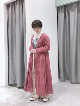 「SEVENDAYS=SUNDAY（セブンデイズサンデイ）のアイテム（ワンピース）」を使った、うっちーさん（レディース・152cm）の春コーディネート