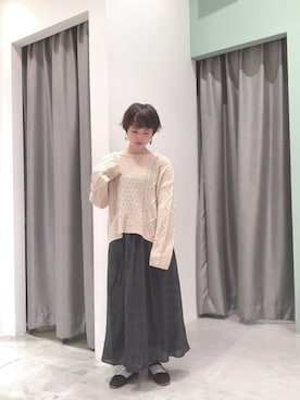 「透けトップス」｜「アイテム（その他）」を使った、うっちーさん（レディース・152cm）の春コーディネート
