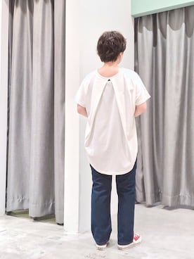 「赤コンバース」｜「アイテム（その他）」を使った、うっちーさん（レディース・152cm）の夏コーディネート