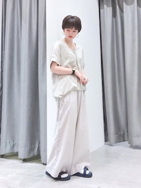 「SHAKA」｜「アイテム（その他）」を使った、うっちーさん（レディース・152cm）の夏コーディネート