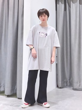 「赤コンバース」｜「アイテム（その他）」を使った、うっちーさん（レディース・152cm）の夏コーディネート