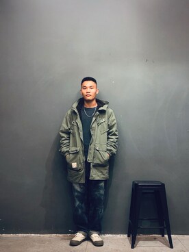 「MADNESSのアイテム（ジャケット/アウター）」を使った、Suiさん（メンズ・173cm）の冬コーディネート